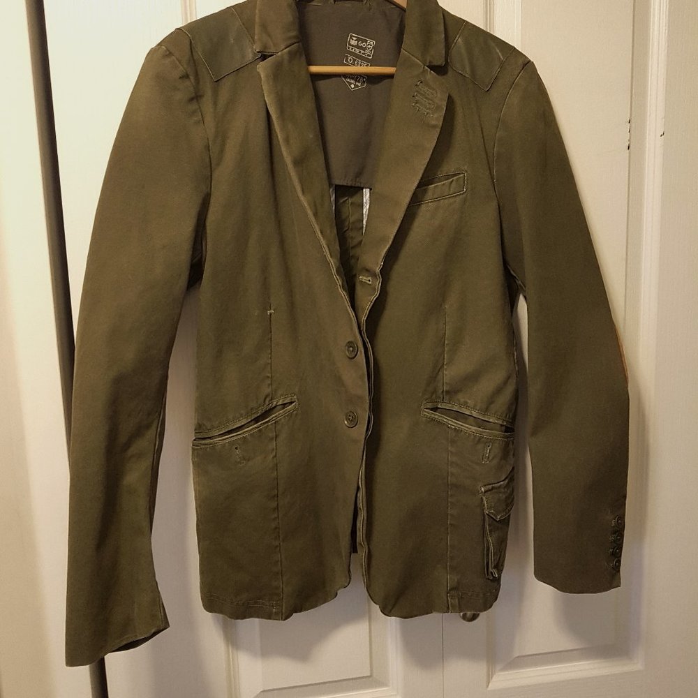Cool Diesel cotton and leather sport jacket